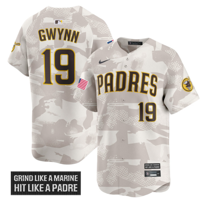 Tony Gwynn Jersey #19 San Diego Padres 2025 Armed Forces Day Vapor Stitched