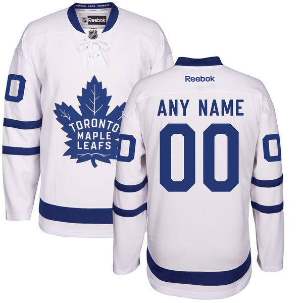 Toronto Maple Leafs White Away Custom Stitched NHL 2016-17 Reebok Hockey Jersey