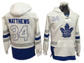 Toronto Maple Leafs #34 Auston Matthews One Front Pocket Pullover Hoodie White