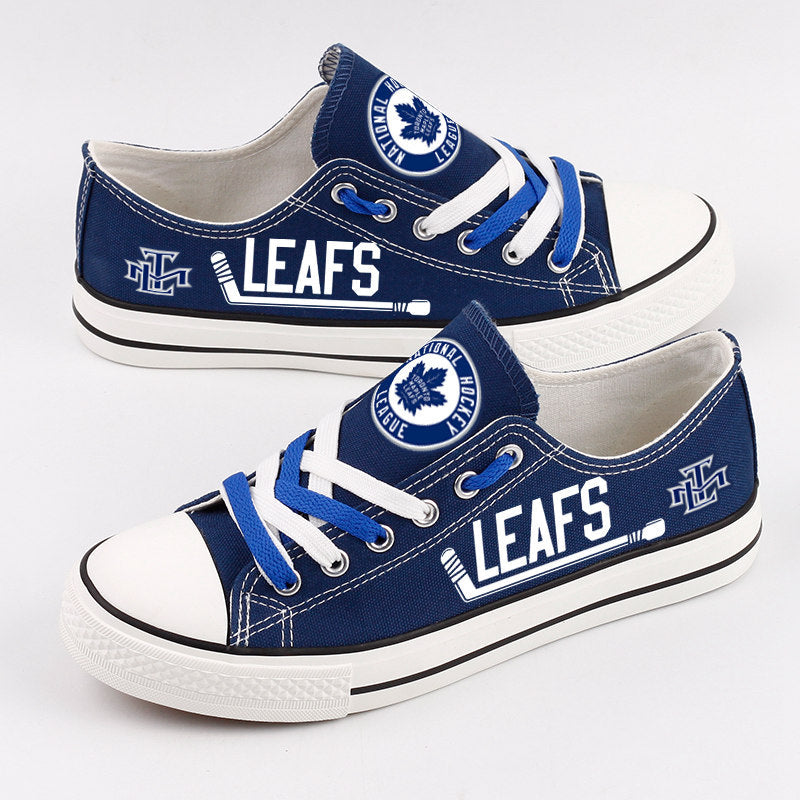 Toronto Maple Leafs Low Top Canvas Sport Sneakers Shoes For Men Women Fans