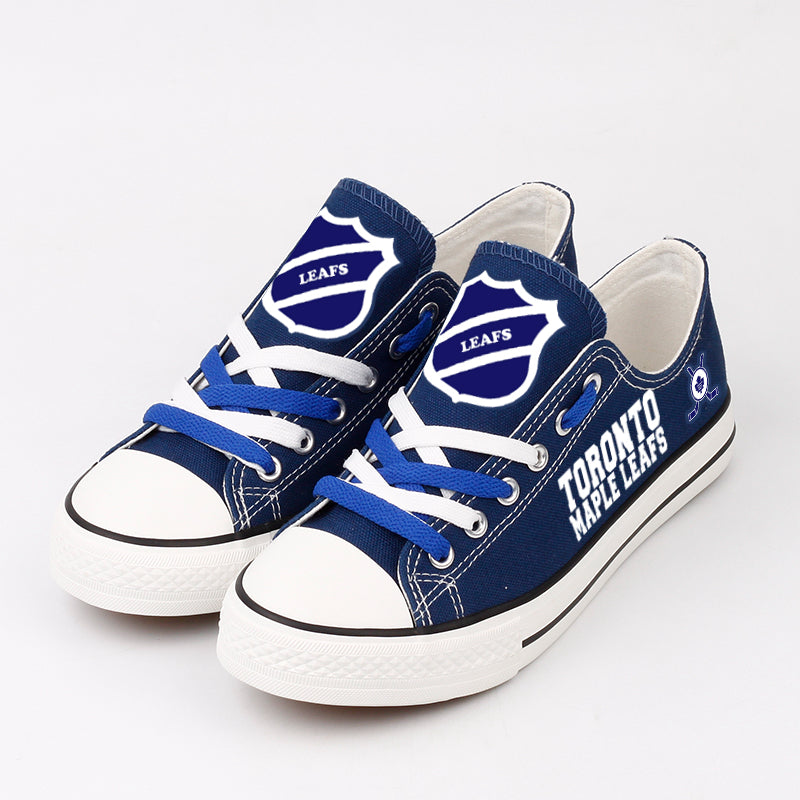 Toronto Maple Leafs Low Top Canvas Sport Sneakers Shoes For Men Women Fans