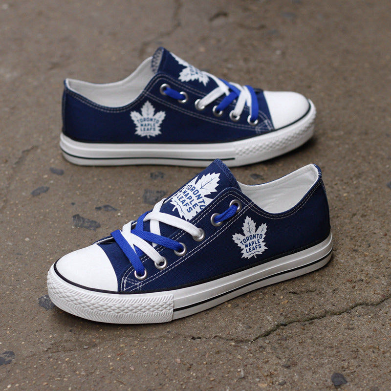 Toronto Maple Leafs Low Top Canvas Sport Sneakers Shoes For Men Women Fans