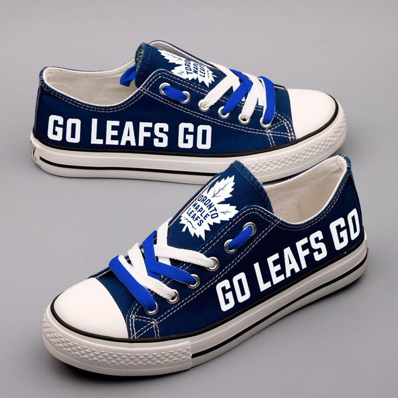 Toronto Maple Leafs Low Top Canvas Sport Sneakers Shoes For Men Women Fans