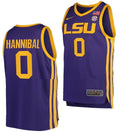 Trae Hannibal Jersey LSU Tigers College Basketball Purple #0