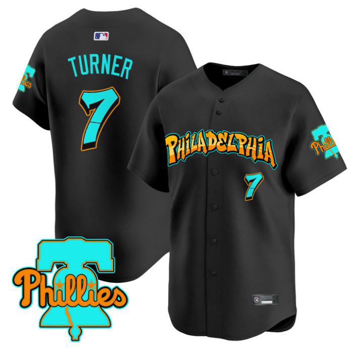 Trea Turner Jersey #7 Philadelphia Phillies Graffiti Broad Street Edition