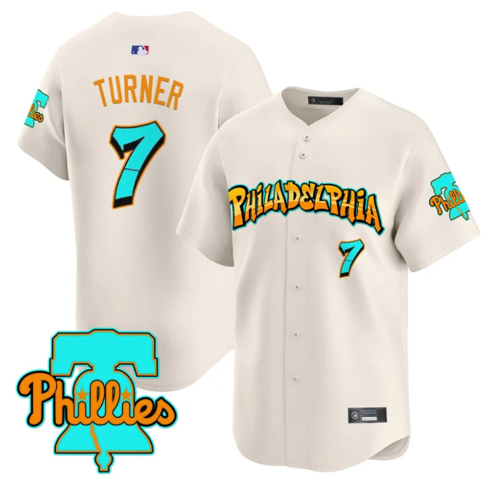 Trea Turner Jersey #7 Philadelphia Phillies Graffiti Broad Street Edition