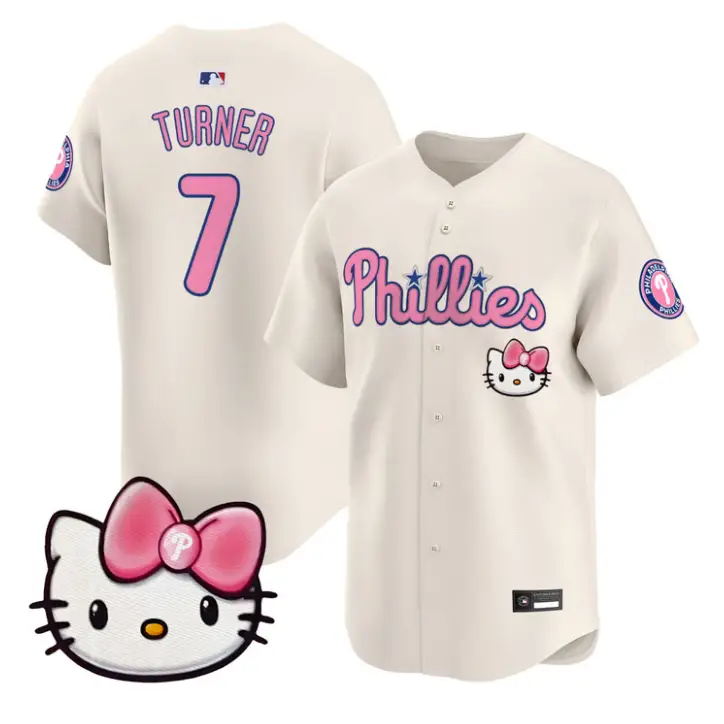 Trea Turner Jersey #7 Philadelphia Phillies Hello Kitty Stitched