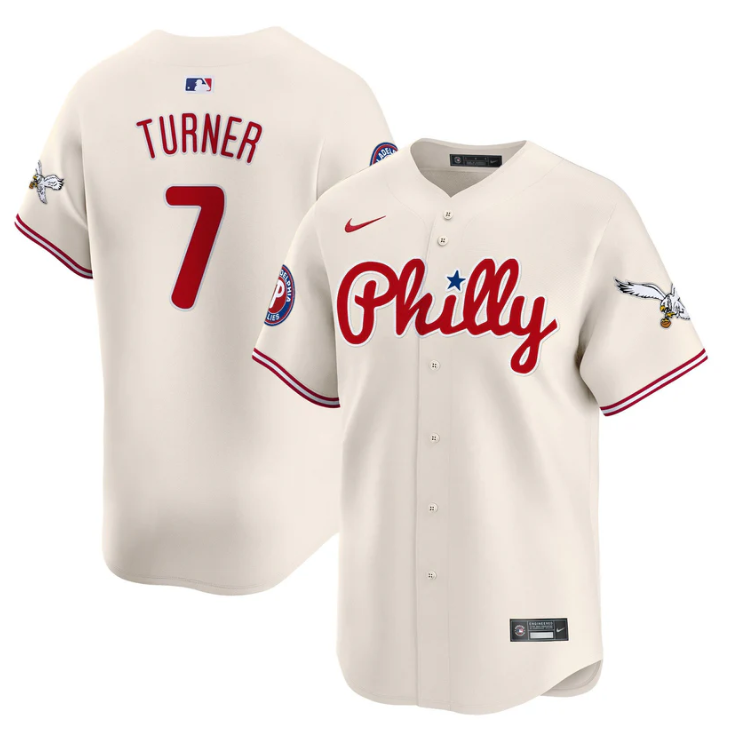 Trea Turner Jersey #7 Phillies and Eagles Vapor Premier Limited Stitched
