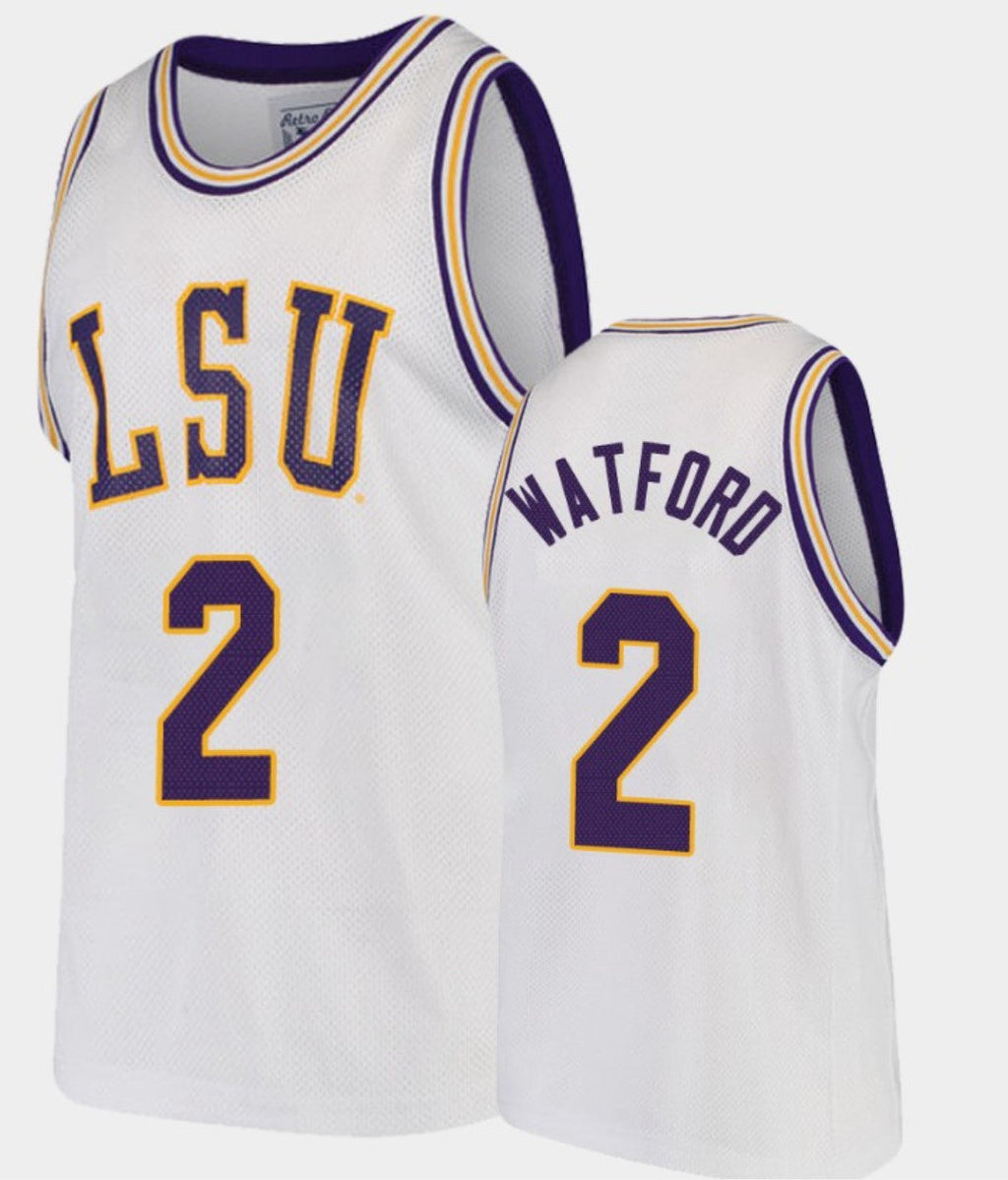 Trendon Watford Jersey LSU Tigers College Basketball White Replica #2