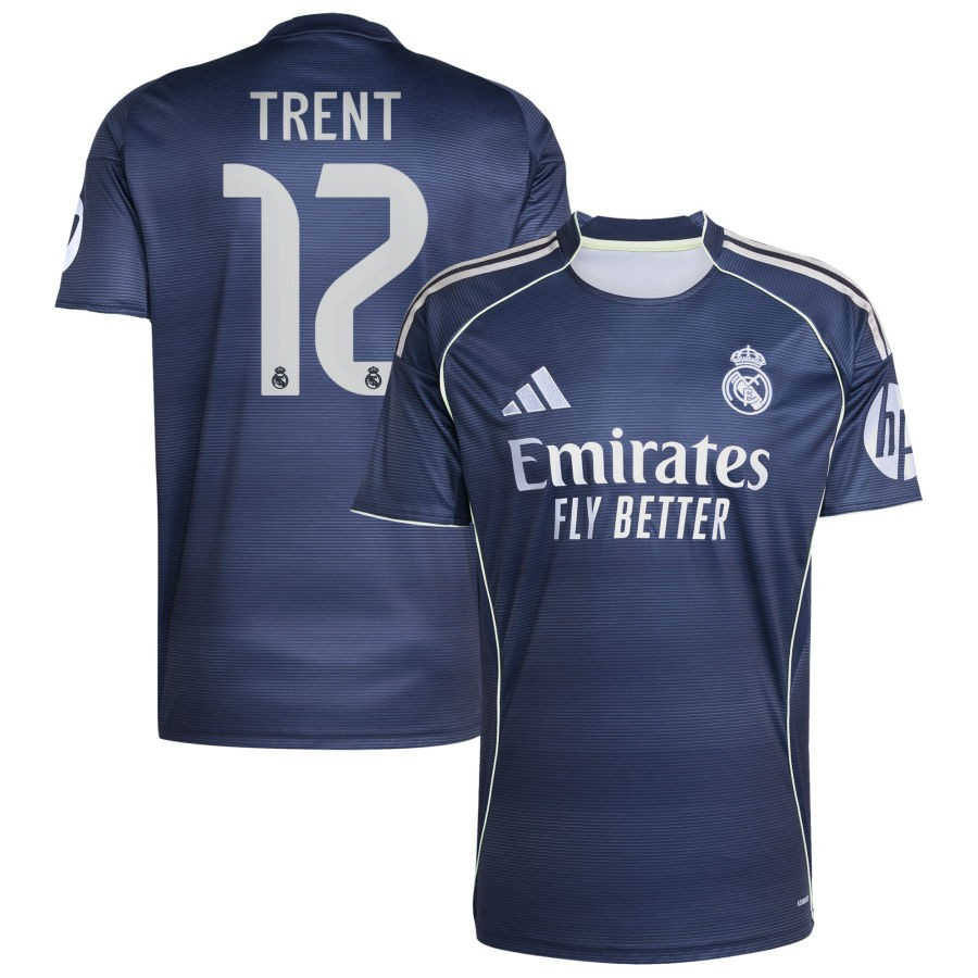 Trent Alexander-Arnold 12 Real Madrid 2025-26 Away Jersey – Blue