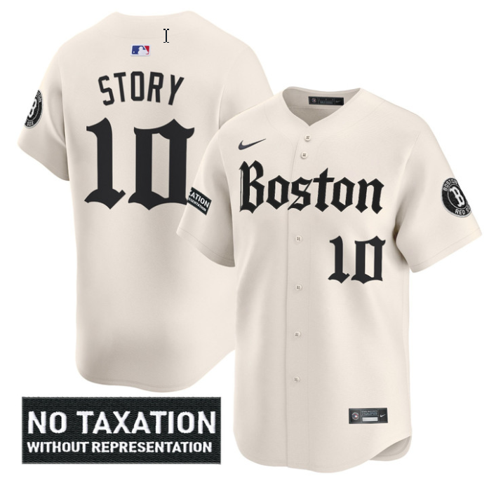 Trevor Story Jersey #10 Boston Red Sox Retro Newspaper Edition Vapor Premier Limited Stitched