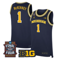 Trey McKenney Jersey #1 Michigan Wolverines 2026 Final Four Stitched Navy