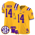 Trey'Dez Green Jersey #14 LSU Tigers 2025 Louisiana Patch Stitched
