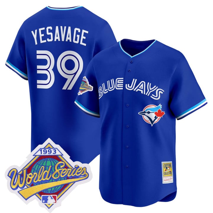 Trey Yesavage Jersey #39 Toronto Blue Jays 1993 World Series Throwback