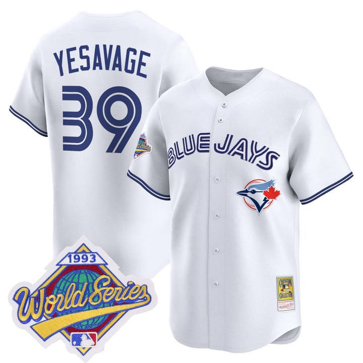 Trey Yesavage Jersey #39 Toronto Blue Jays 1993 World Series Throwback