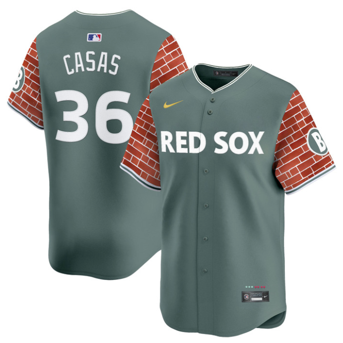 Triston Casas Jersey #36 Boston Red Sox 2025 Fenway Red Brick Style Vapor Premier Stitched