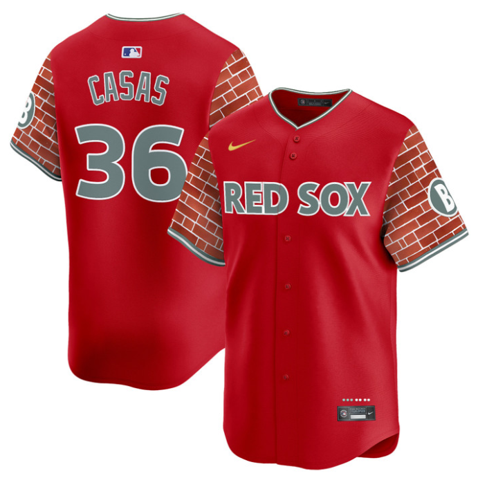 Triston Casas Jersey #36 Boston Red Sox 2025 Fenway Red Brick Style Vapor Premier Stitched