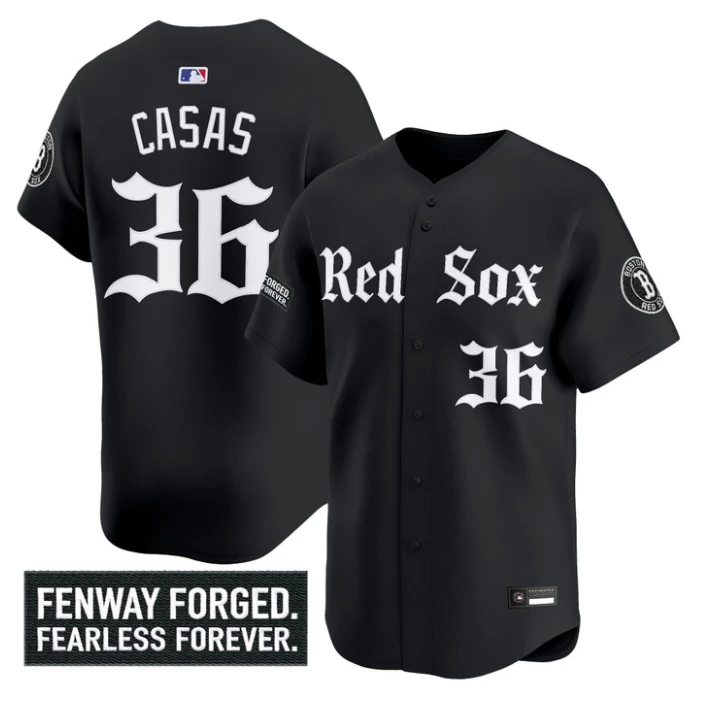 Triston Casas Jersey #36 Boston Red Sox Gothic Edition Premier Stitched