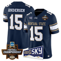 Troy Andersen Jersey #15 Montana State Bobcats 2026 Football Championship Navy