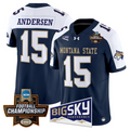 Troy Andersen Jersey #15 Montana State Bobcats 2026 Football Championship Navy Alternate
