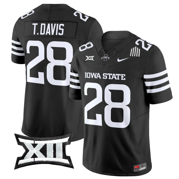 Troy Davis Jersey #28 Iowa State Cyclones 2025 Limited Stitched Black