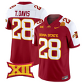 Troy Davis Jersey #28 Iowa State Cyclones 2025 Limited Stitched Cardinal Alter