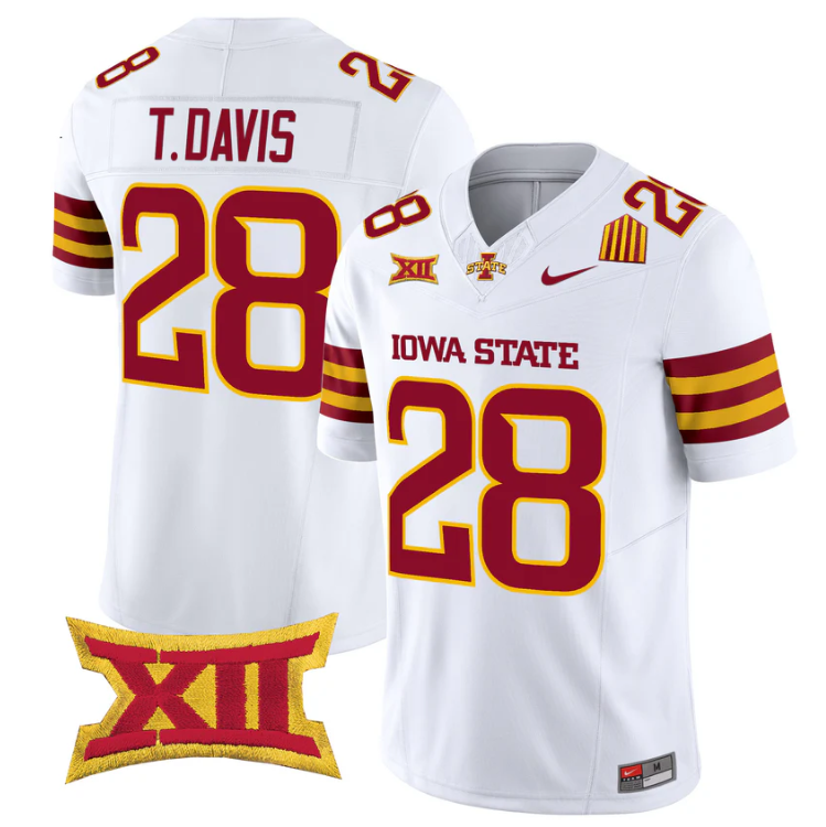 Troy Davis Jersey #28 Iowa State Cyclones 2025 Limited Stitched White