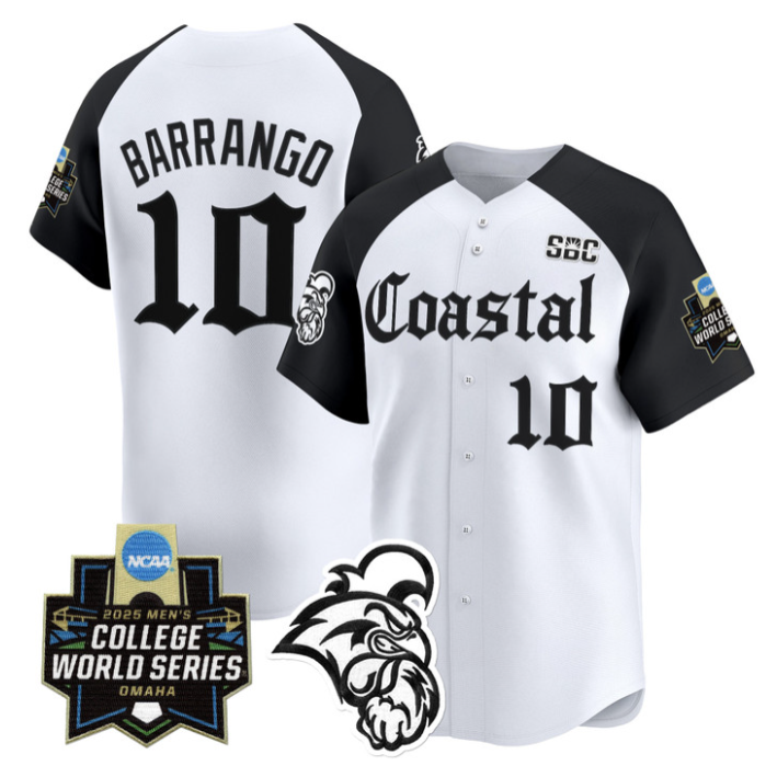 Ty Barrango Jersey #10 Coastal Carolina 2025 World Series Gothic Edition