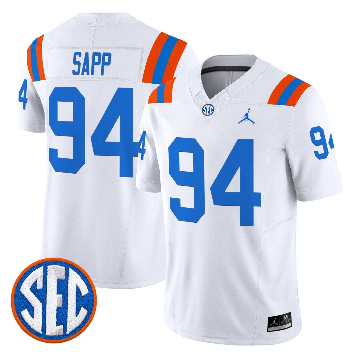 Tyreak Sapp Jersey #94 Florida Gators 1960s Throwback Vapor Limited Orange