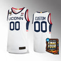 UConn Huskies Custom 2024 NCAA March Madness Final Four White Jersey Basketball