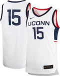 UConn Huskies Jersey #15 NCAA College Basketball Jerseys White