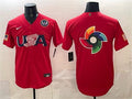USA Baseball Jersey Team Big Logo Red 2026 World Baseball Classic United States 250th Anniversary Patch Stadium Stitched