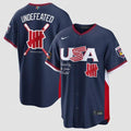 USA Baseball Jersey Undefeated Navy 2026 World Baseball Classic Stadium Stitched