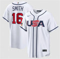 USA Baseball #16 Will Smith Jersey White 2026 World Baseball Classic Home Stadium Stitched