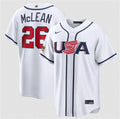 USA Baseball #26 Nolan McLean Jersey White 2026 World Baseball Classic Home Stadium Stitched