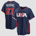 USA Baseball #27 Tarik Skubal Jersey Navy 2026 World Baseball Classic Road Stadium Stitched