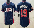 USA #19 Roman Anthony Navy 2026 World Baseball Classic Cool Base Jersey