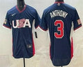USA #3 Roman Anthony Navy 2026 World Baseball Classic Cool Base Jersey