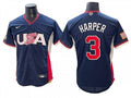 USA Baseball #3 Bryce Harper 2026 World Baseball Jersey