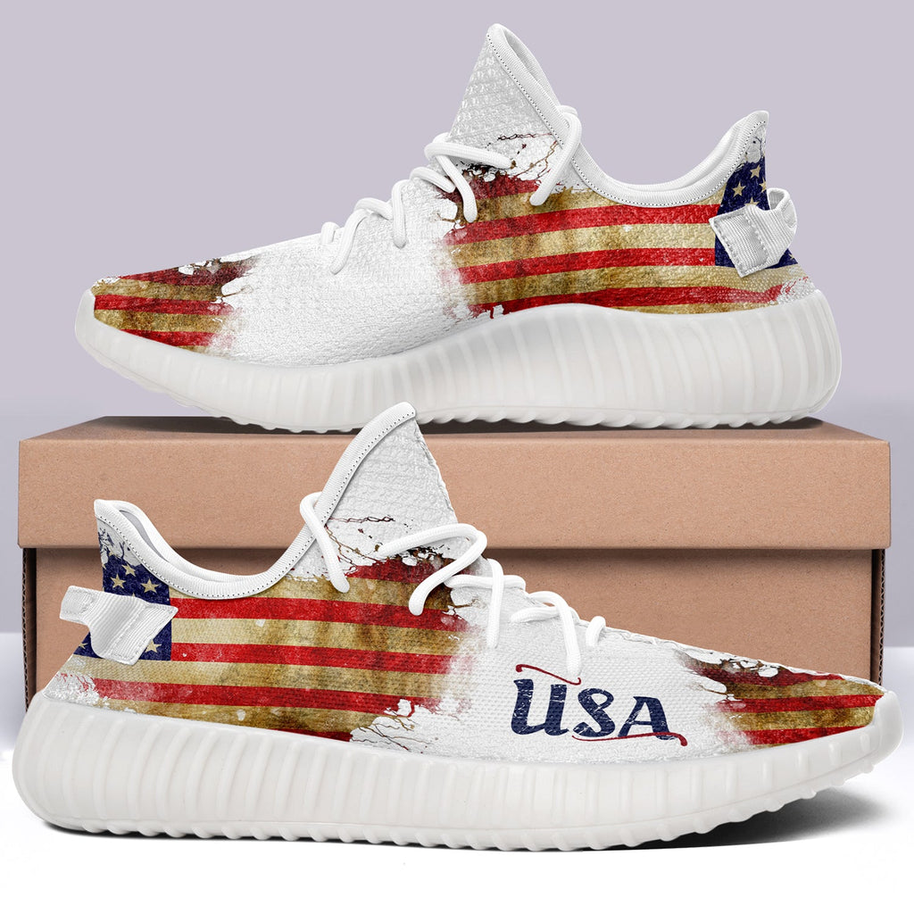 USA Flag V2 350v Yeezy Sneakers For Men Women Fans