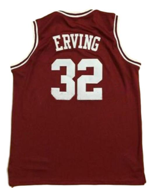 Ulius Erving Jersey #32 Massachusetts College Basketball Sewn Maroon