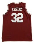 Ulius Erving Jersey #32 Massachusetts College Basketball Sewn Maroon
