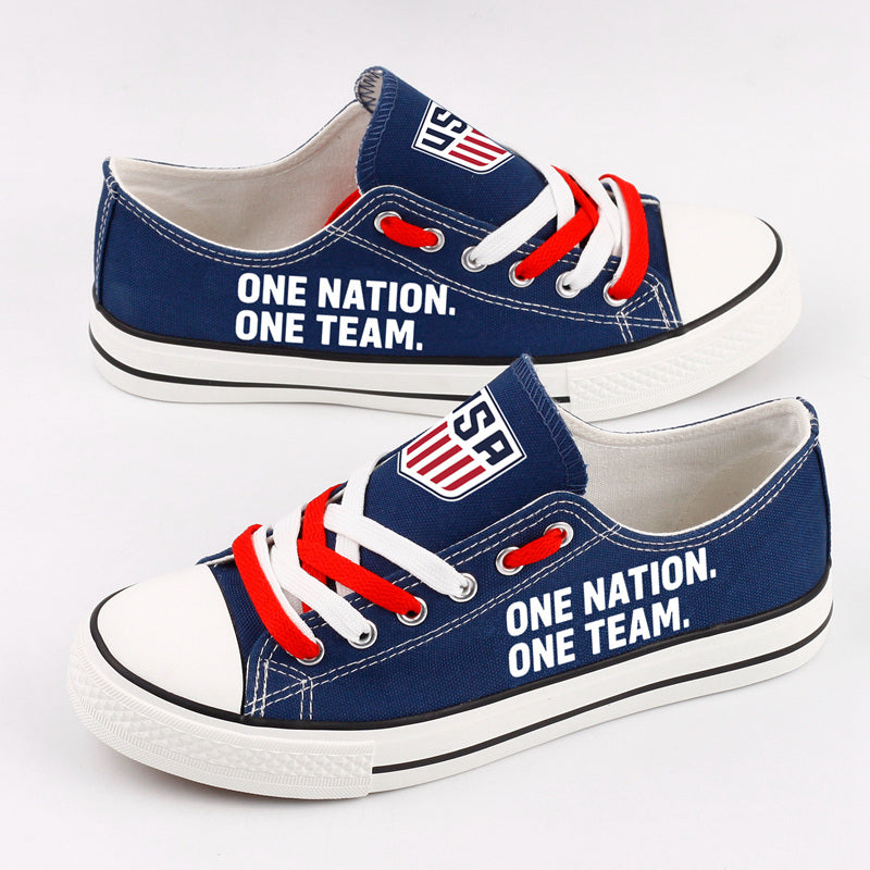 United States Low Top Canvas Sport Sneakers Shoes For Men Women Fans