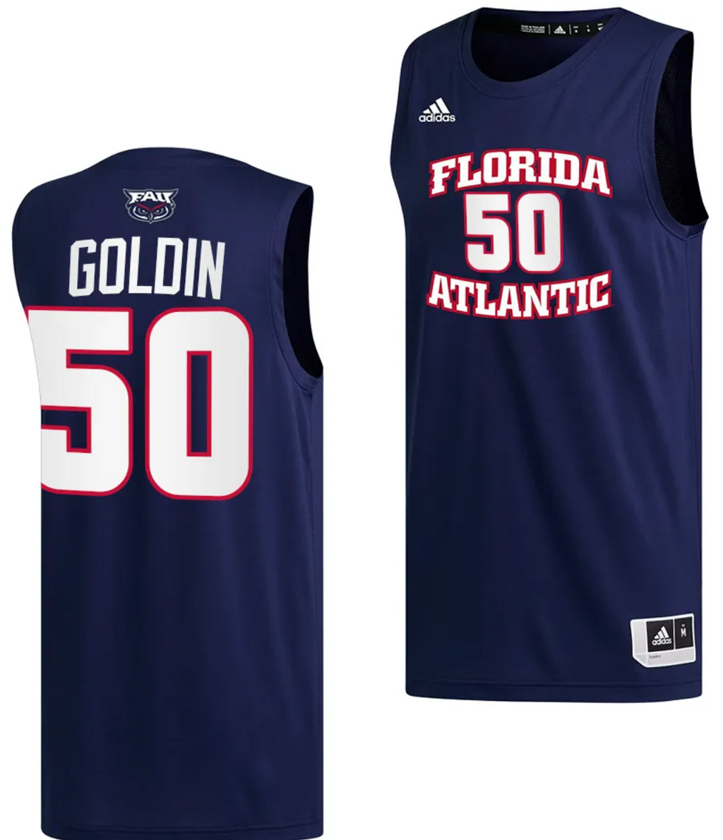 Vladislav Goldin Jersey #50 FAU Owls College Basketball Replica Red