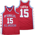 Vince Carter #15 McDonald's All American Basketball Jersey Red