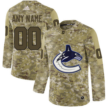 Vancouver Canucks Camo Customized Jersey  Stitched