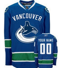 Vancouver Canucks Customized Blue Jersey Premium Stitched