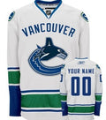 Vancouver Canucks Customized White Jersey Premium Stitched