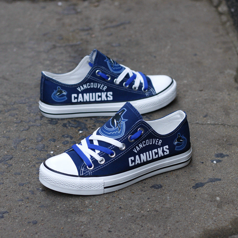 Vancouver Canucks Low Top Canvas Sport Sneakers Shoes For Men Women Fans