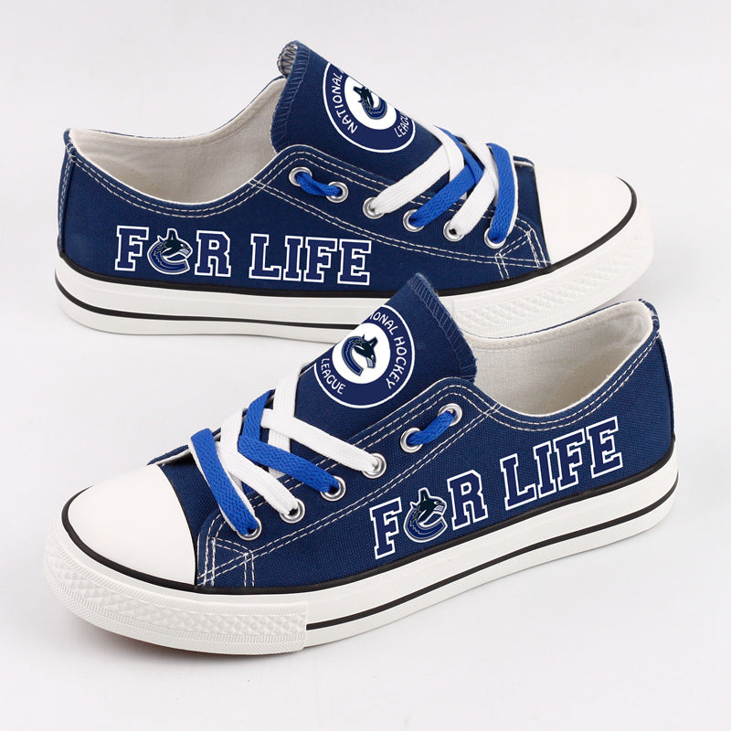 Vancouver Canucks Low Top Canvas Sport Sneakers Shoes For Men Women Fans